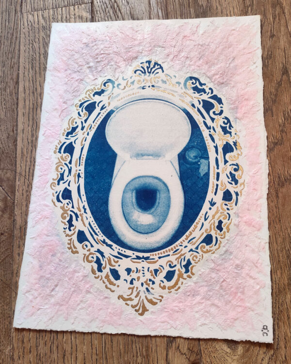 Pink Flush - Cyanotype [unique]