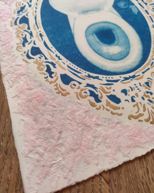 Pink Flush - Cyanotype [unique]