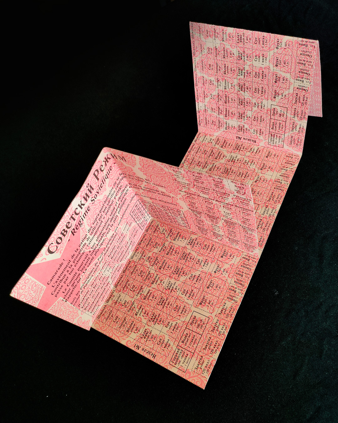 RÉGIME SOVIÉTIQUE – “Советский Режим” – carnet de rationnement sérigraphié